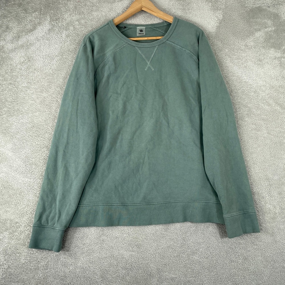 VRST Sweatshirt Womens Medium Green Raglan Cotton Pullover Athleisure Minimalist